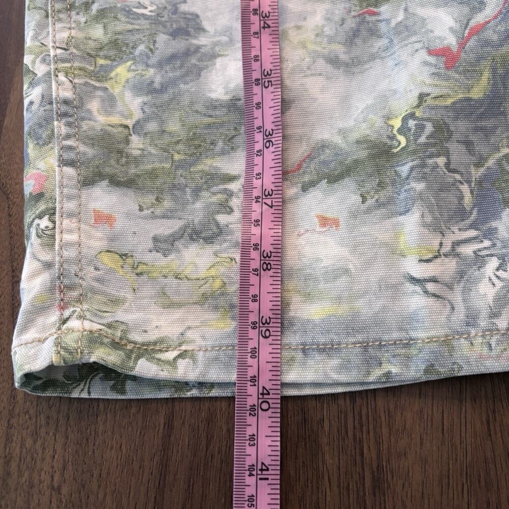 Pilcro at Anthropologie The Roamer Trousers/Jeans Blue Painted Artsy Boho SZ 32 - Picture 7 of 9